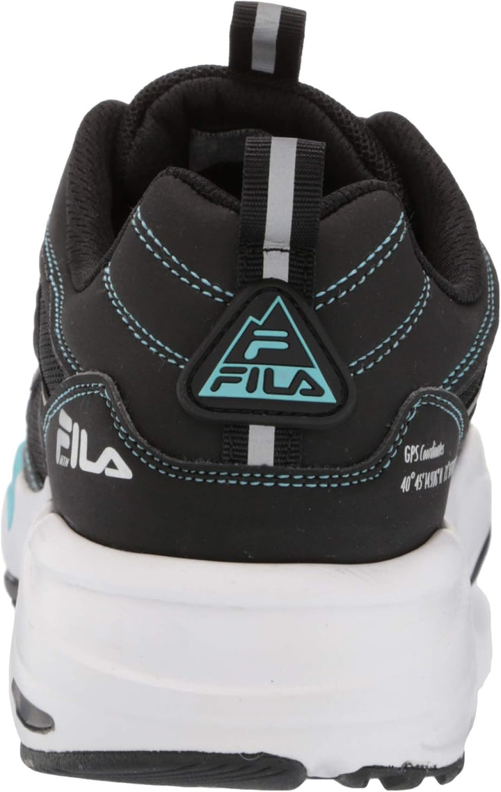 FILA Herren Trail Tracer Sneaker 42 EU Schwarz Weiss Metallic Silber, 42 EU Schwarz Weiss Metallic S