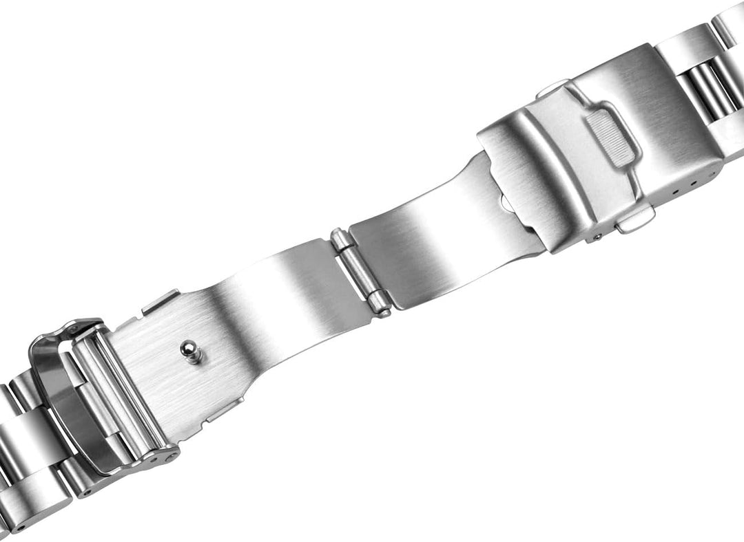 Juntan 20mm 22mm Edelstahl Uhrenarmband Gebogene Enden Uhrenarmbänder Metall Armband Schnellverschlu