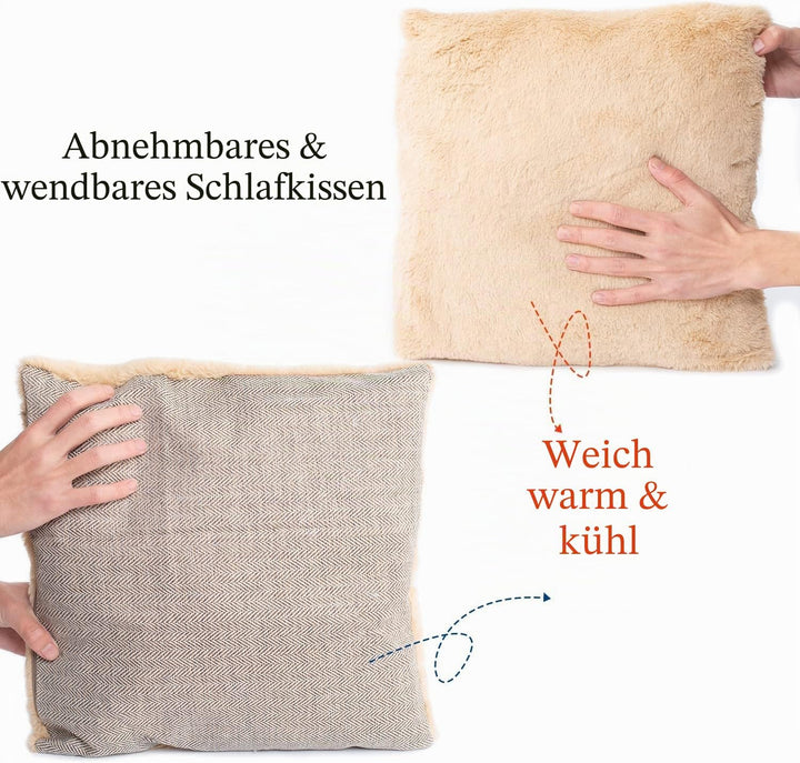 WINDRACINGKatzenbett für Indoor-Katzen, Katzenhöhle, Katzenzelt mit abnehmbarem, waschbarem Kissen,