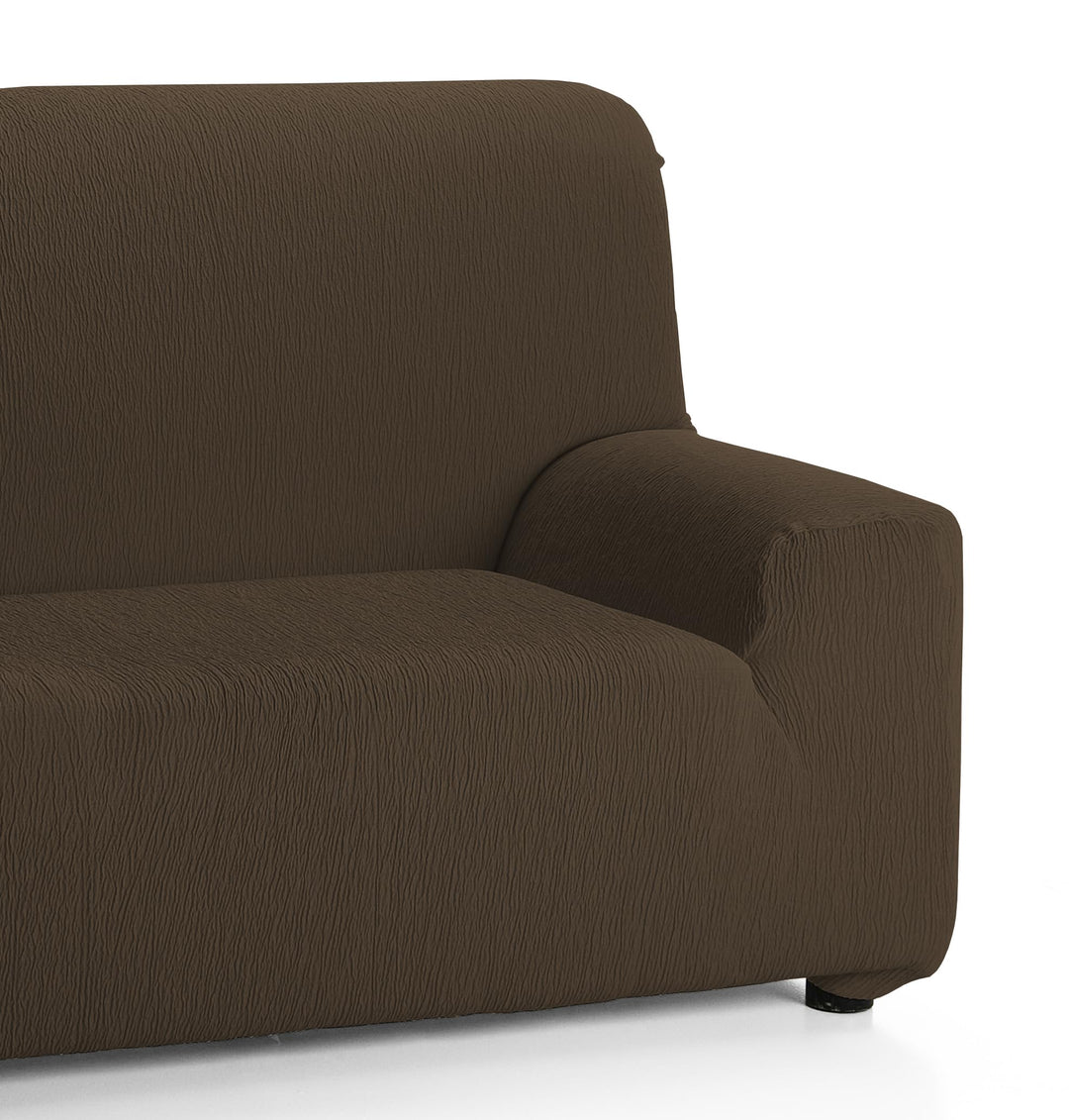 Martina Home Emilia Elastischer Sofabezug für 4-Sitzer, Braun, Breite 220 bis 260 cm 4 Sitzer Braun,