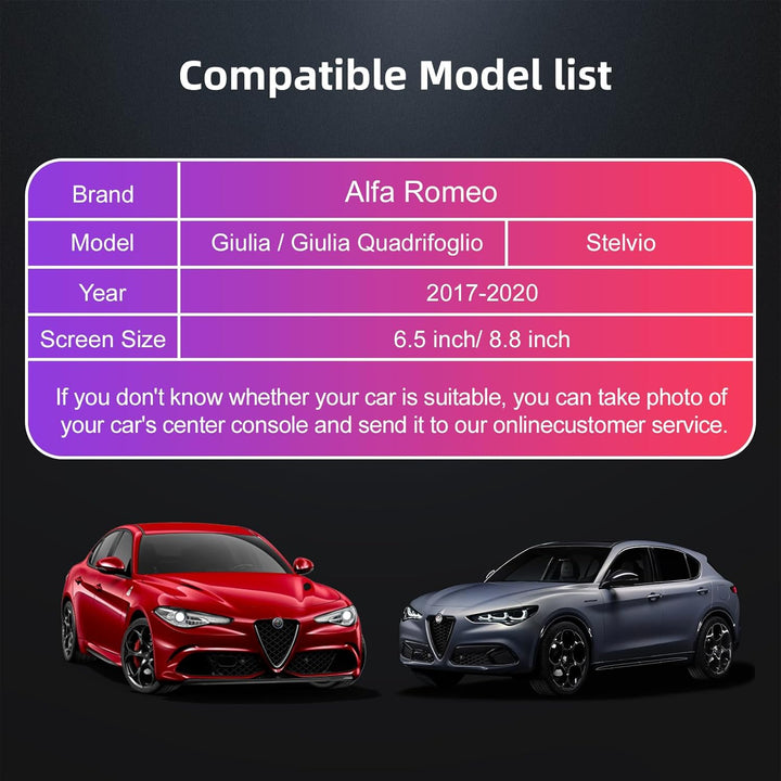 EZoneTronics Wireless CarPlay & Android Auto Retrofit Kit Decoder für Alfa Romeo Giulia Stelvio 2017