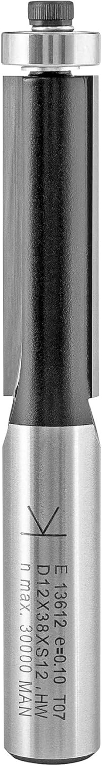 ENT 13612 Bündigfräser HW, Schaft (S) 12 mm, Durchmesser (D) 12 mm, NL 38 mm, GL 91 mm, SL 40 mm, mi