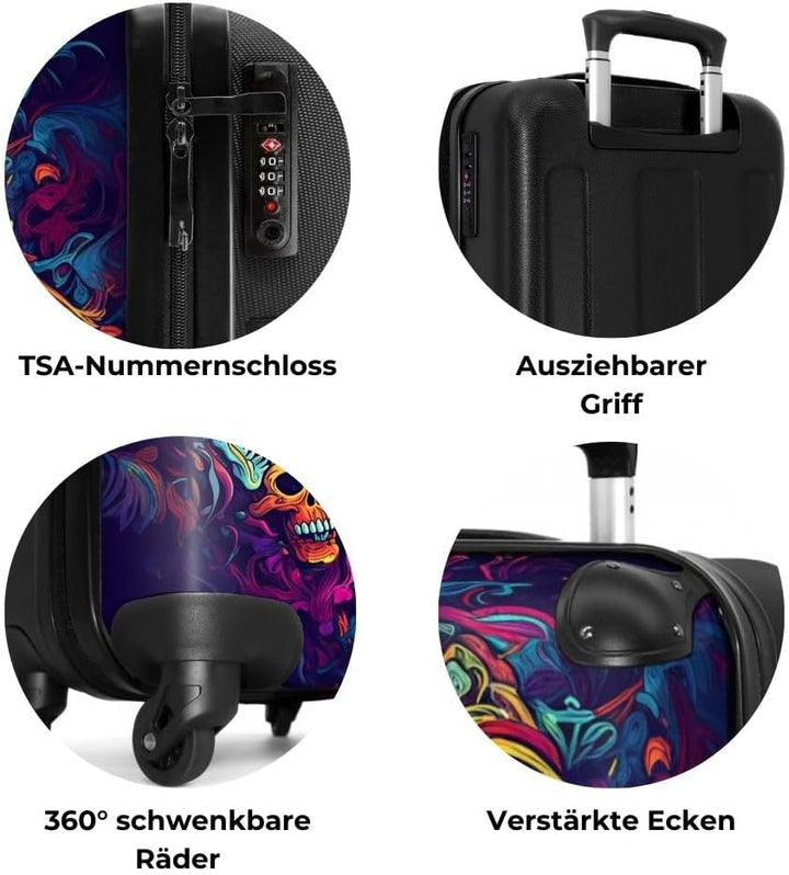 NoBoringSuitcases.com® Handgepäck, Hartschalenkoffer mit TSA Schloss, Trolley, Reisekoffer, Carry on