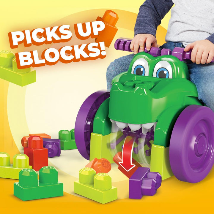 MEGA Bloks GFG22 - Spiel-Krokodil mit 25 Teilen, Spielzeug ab 1 Jahr Single, Single
