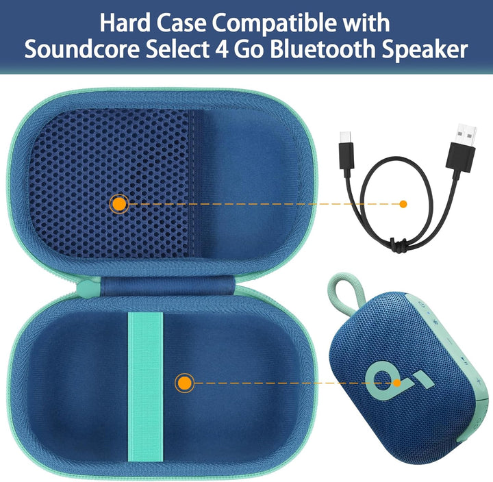 co2CREA case Hart Reise schutzhülle Etui Tasche für Anker Soundcore Select 4 Go Bluetooth Lautsprech