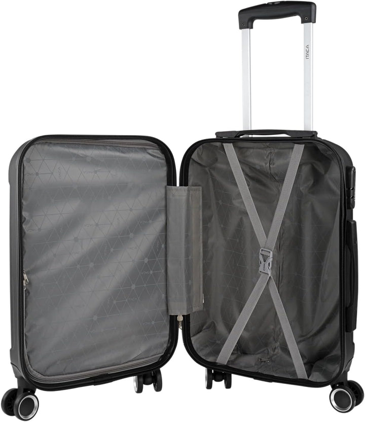 ITACA - 3er Kofferset Erweiterbar 55/63/73 cm ABS. 4 Rollen. Steif, widerstandsfähig und leicht. Hän
