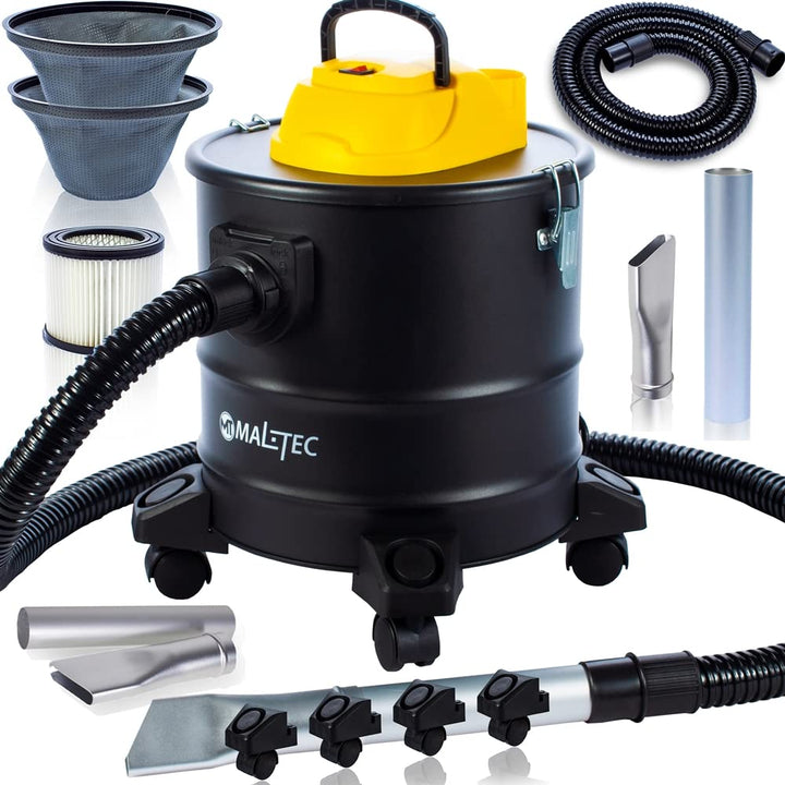 MalTec Industriestaubsauger ML1800-ASH Industriestaubsauger Aschesauger Kaminsauger 1800W 18 Liter |