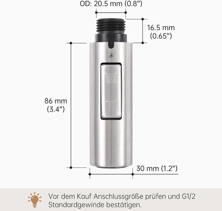 KES Küchenarmatur Brausekopf Spültischarmatur Ausziehbar 2 Funktion SUS304 Edelstahl Geschirrbrause