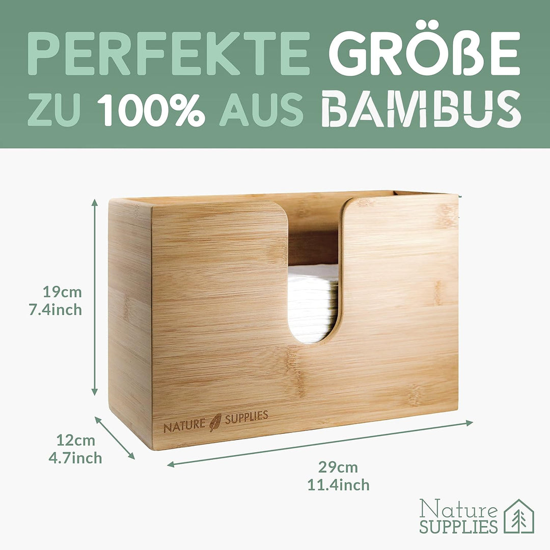 Nature Supplies Papierhandtuchspender aus Holz - Papierhandtuchhalter Mit Wandhalterung oder bei Tis