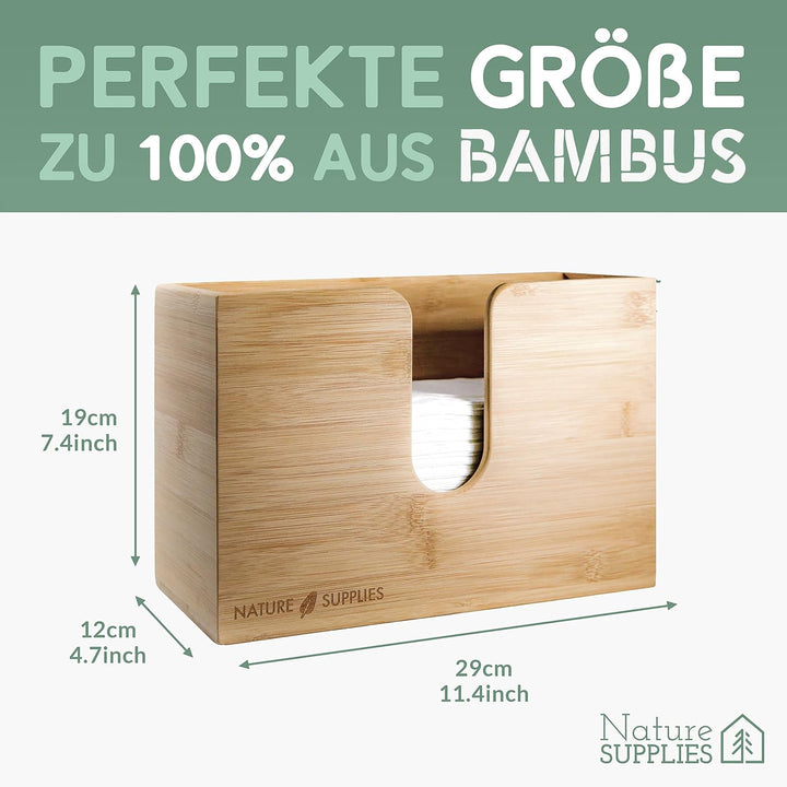 Nature Supplies Papierhandtuchspender aus Holz - Papierhandtuchhalter Mit Wandhalterung oder bei Tis