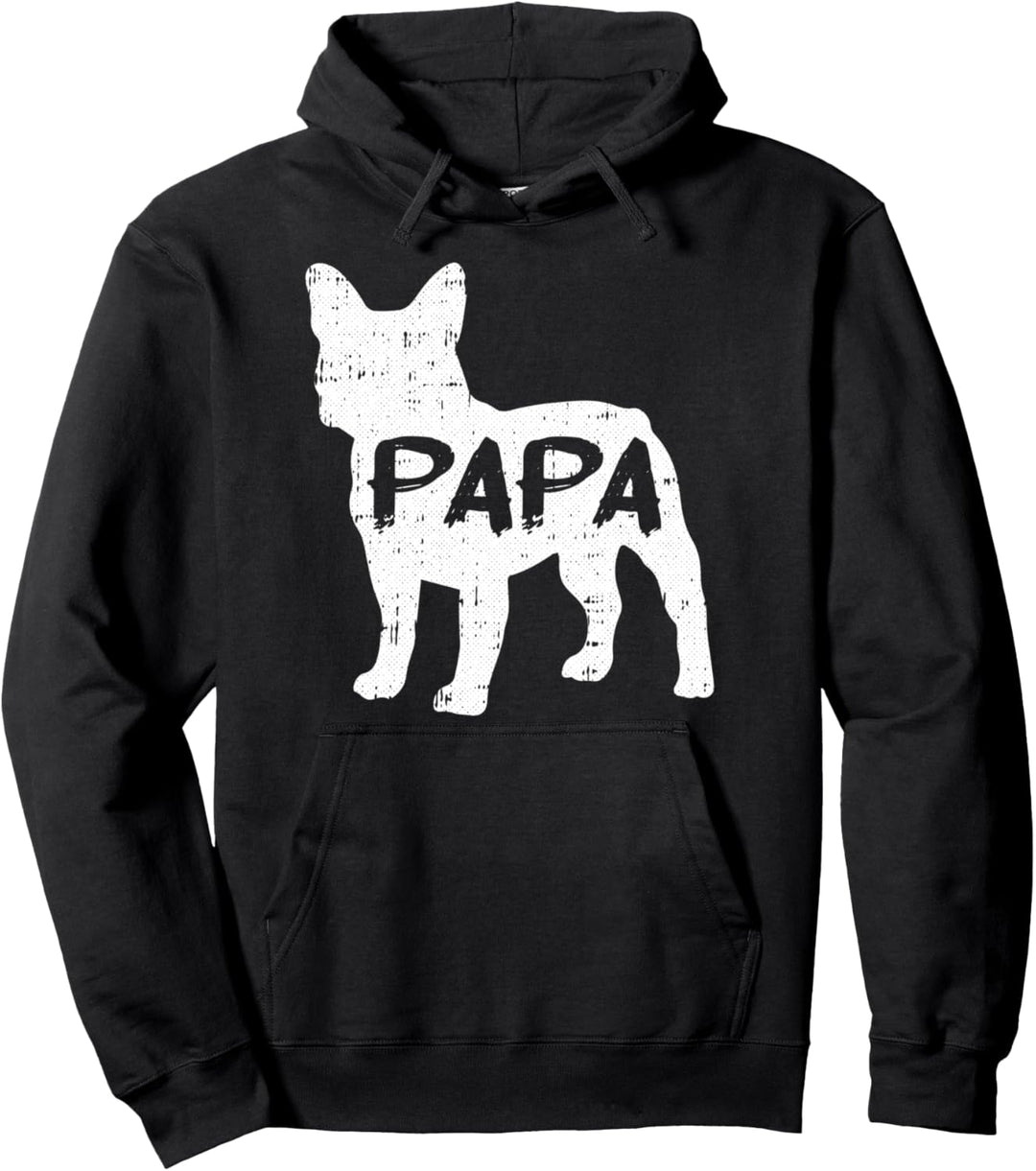 French Bulldog Papa Dog Cute Puppy Doggie Lover Frenchie Dad Pullover Hoodie