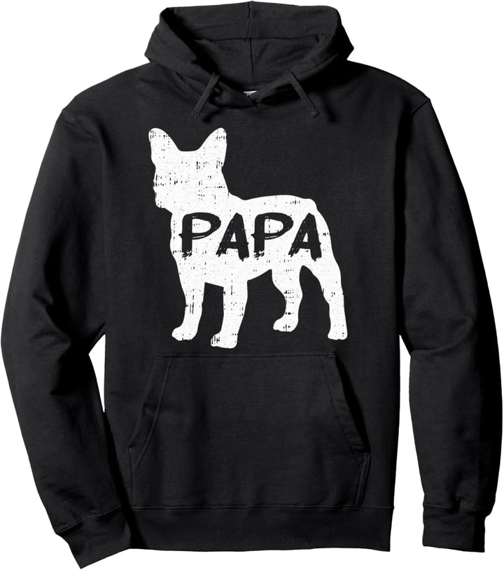 French Bulldog Papa Dog Cute Puppy Doggie Lover Frenchie Dad Pullover Hoodie