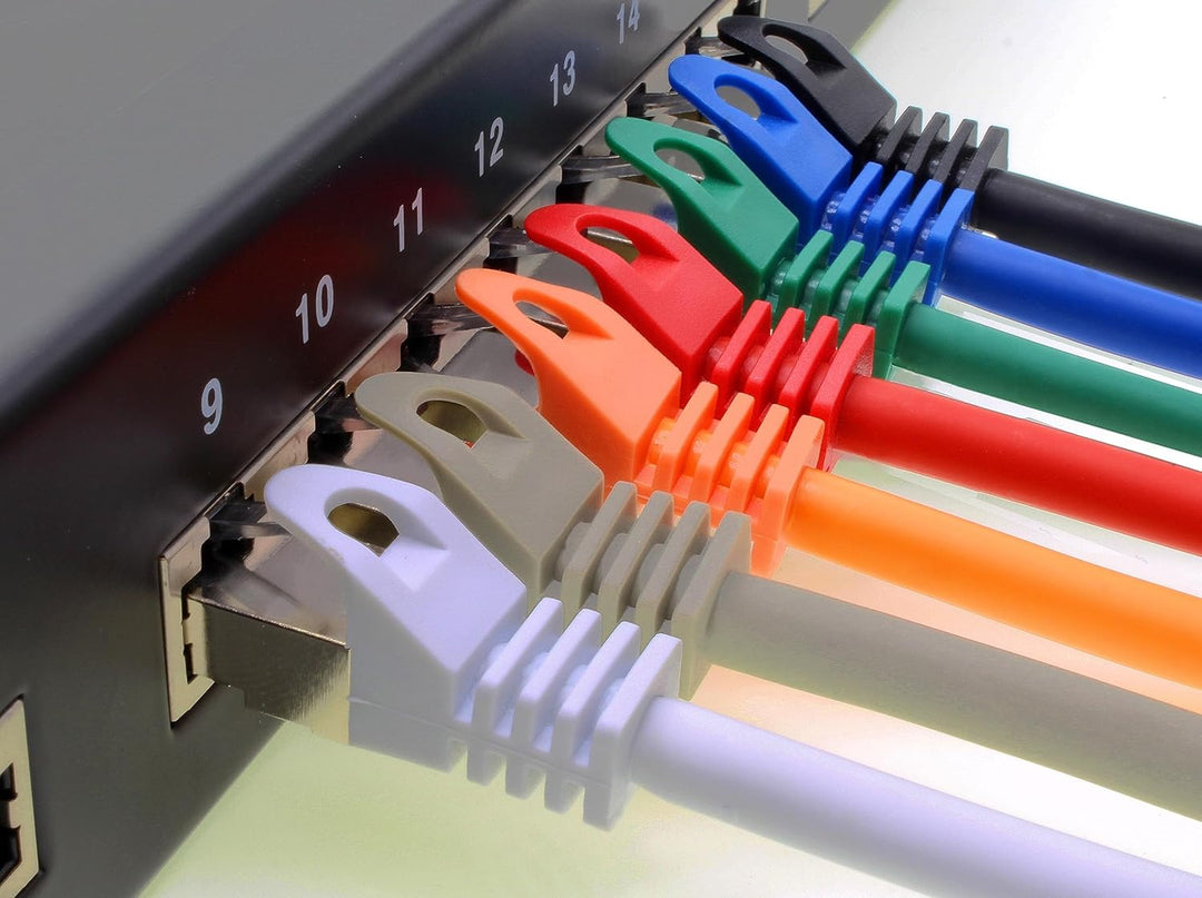 LAN Kabel 0,25m Cat7 Grün 10x Netzwerkkabel Ethernet RJ45 10 Gbit/s SFTP Patchkabel für Router Modem