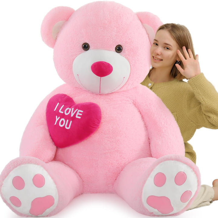 MorisMos teddybär Valentinstag Überraschungsgeschenk, 150cm riesen Teddy mit Herz- Ich Liebe Dich, g