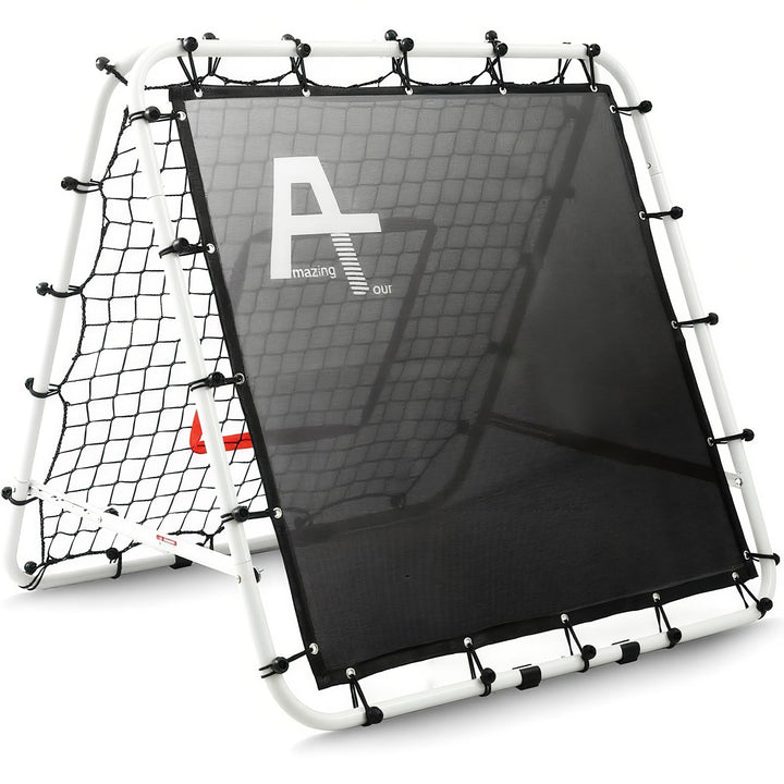 Doppelseitige Rebounder Net Fussball Training Ausrüstung, 100/120/180cm, Fussball Tor Kickback Ziel