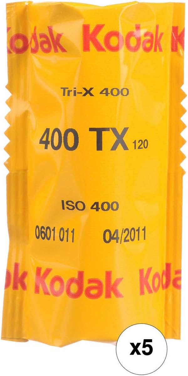 kodak 115 3659 Tri-X 400 Professional 120 Black and White Film 5 Rollen Propack 1-Pack, 1-Pack
