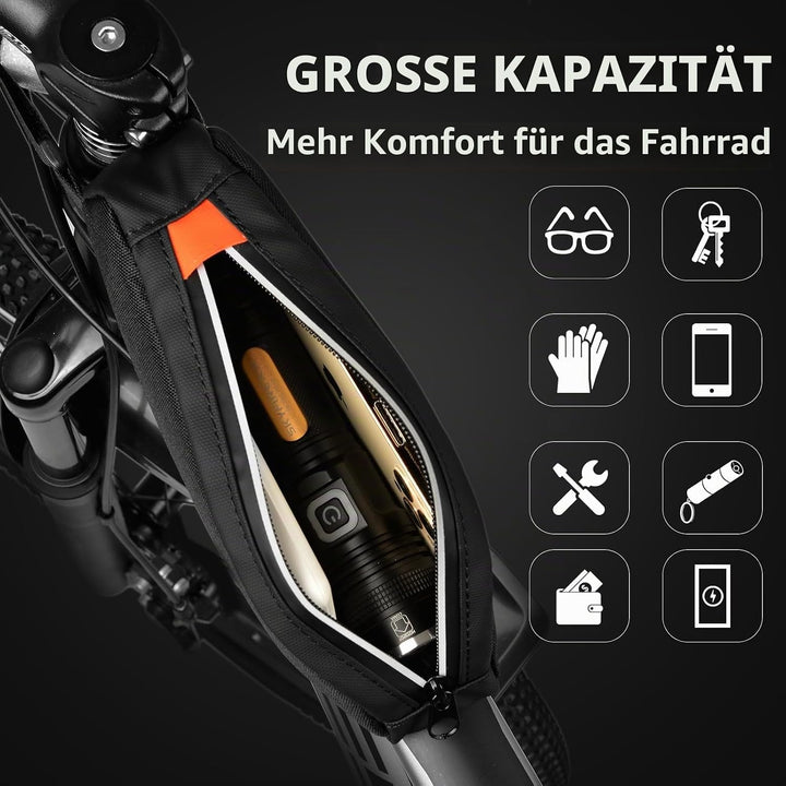 Venforest Fahrradtasche für Oberrohr, Vorderrahmen, wasserdicht, für Stassenrad, Rennrad, Mountainbi