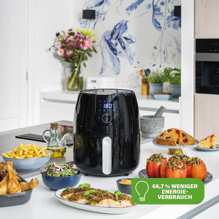 Princess Heissluftfritteuse 182025 – 4,5 Liter Fassungsvermögen – 66,7% weniger Energieverbrauch – m