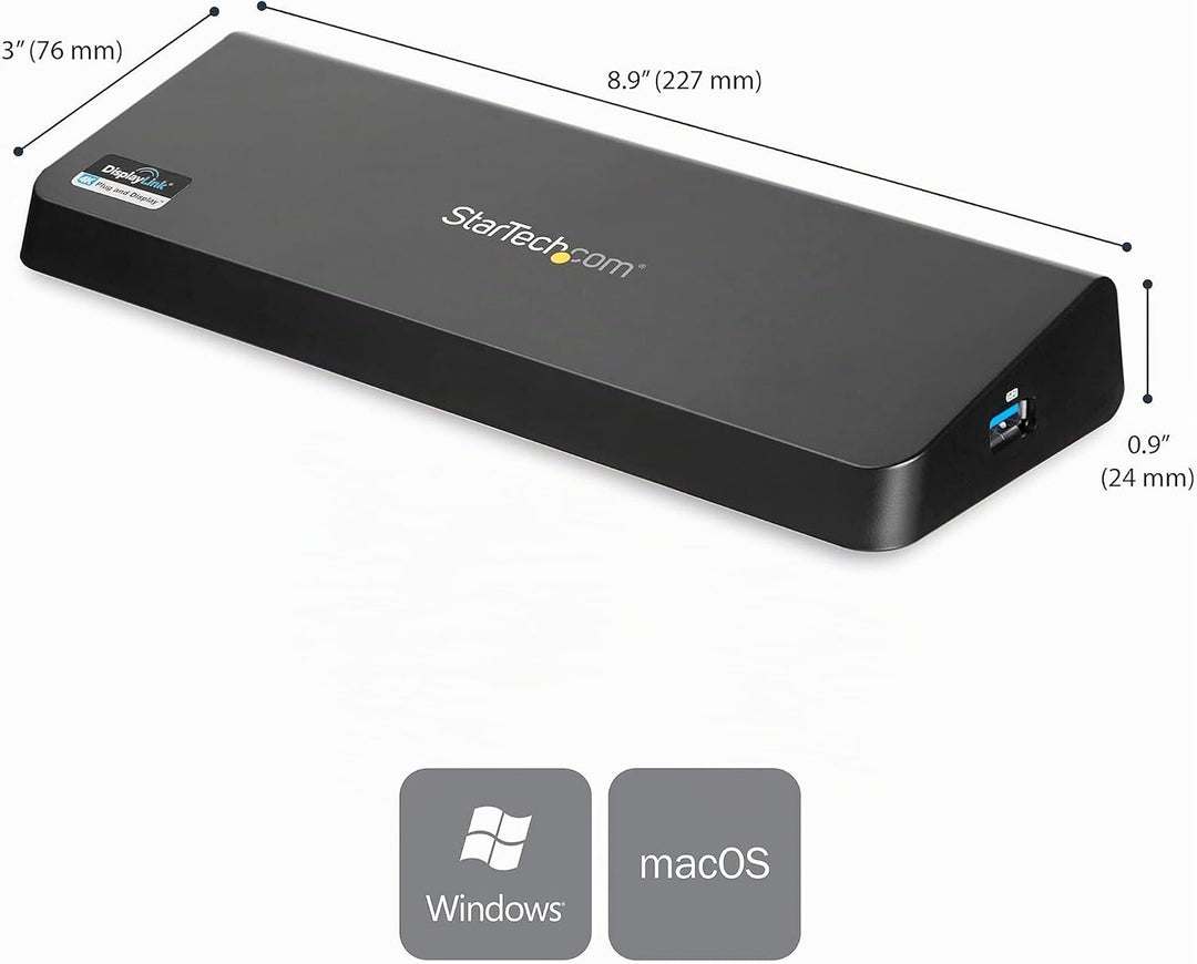 StarTech.com USB 3.0 Dockingstation für zwei Monitore mit HDMI &amp; 4K DisplayPort - USB 3.0 auf 4x USB