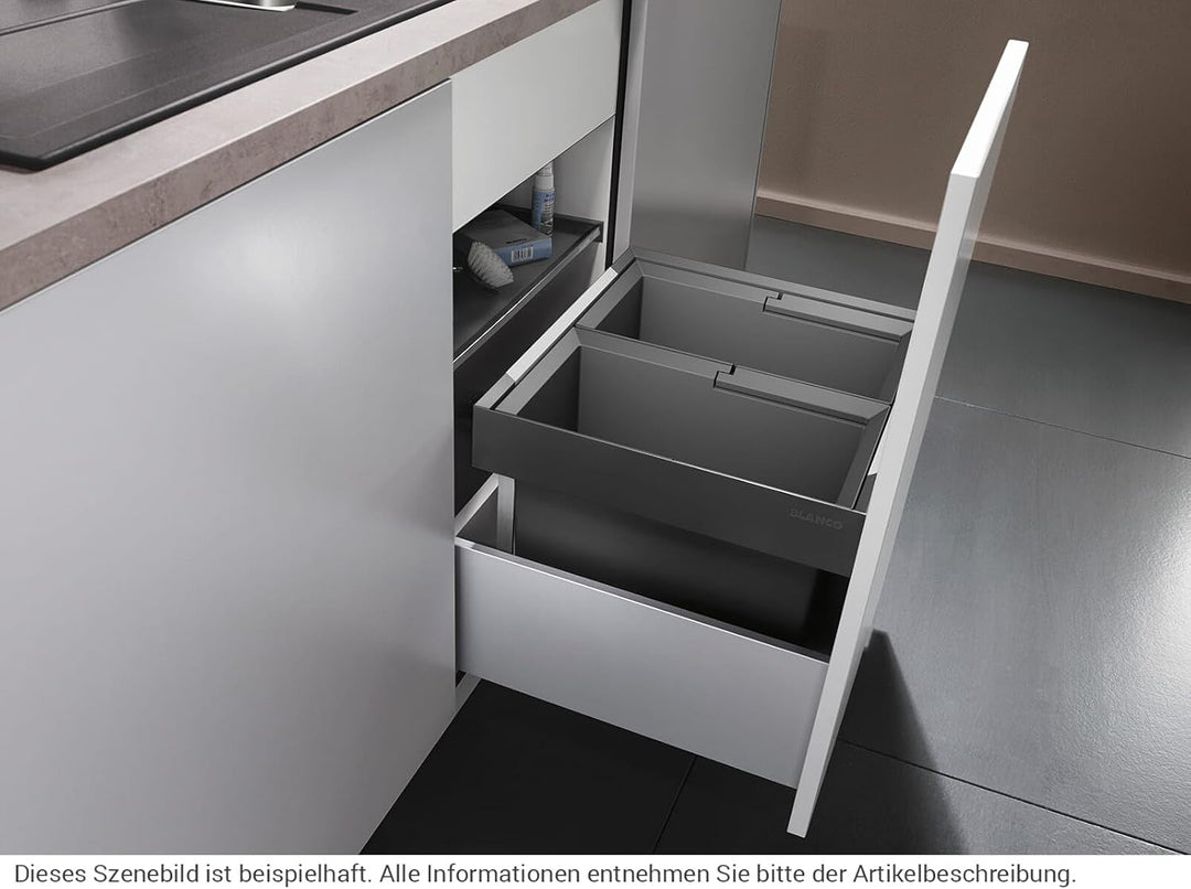 BLANCO FLEXON II 50/2 | Abfall Müllsystem | für 50 cm breite Unterschränke | System zum Einbau in Sc