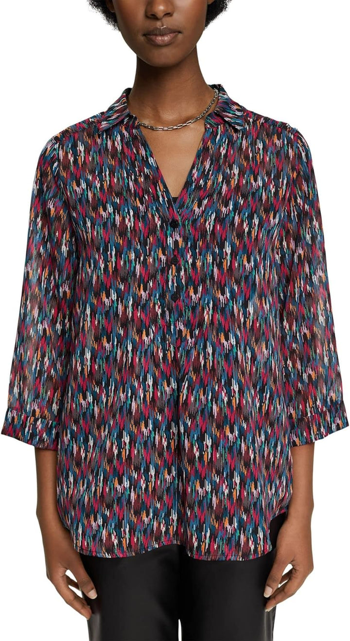 ESPRIT Damen Bluse L 003/Black 3, L 003/Black 3