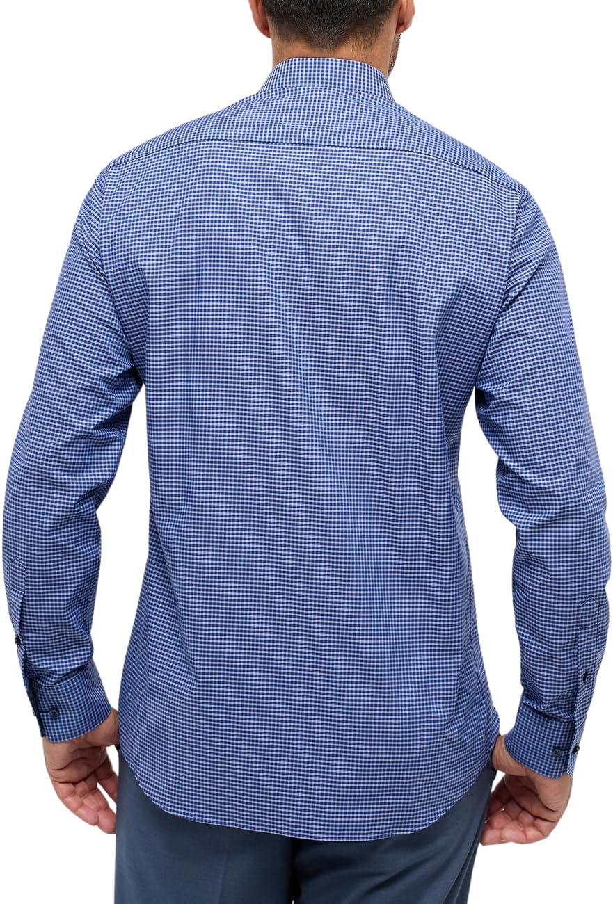 ETERNA Herren Popeline Hemd MODERN FIT 38 Kragen / 67 Ärmel Navy, 38 Kragen / 67 Ärmel Navy