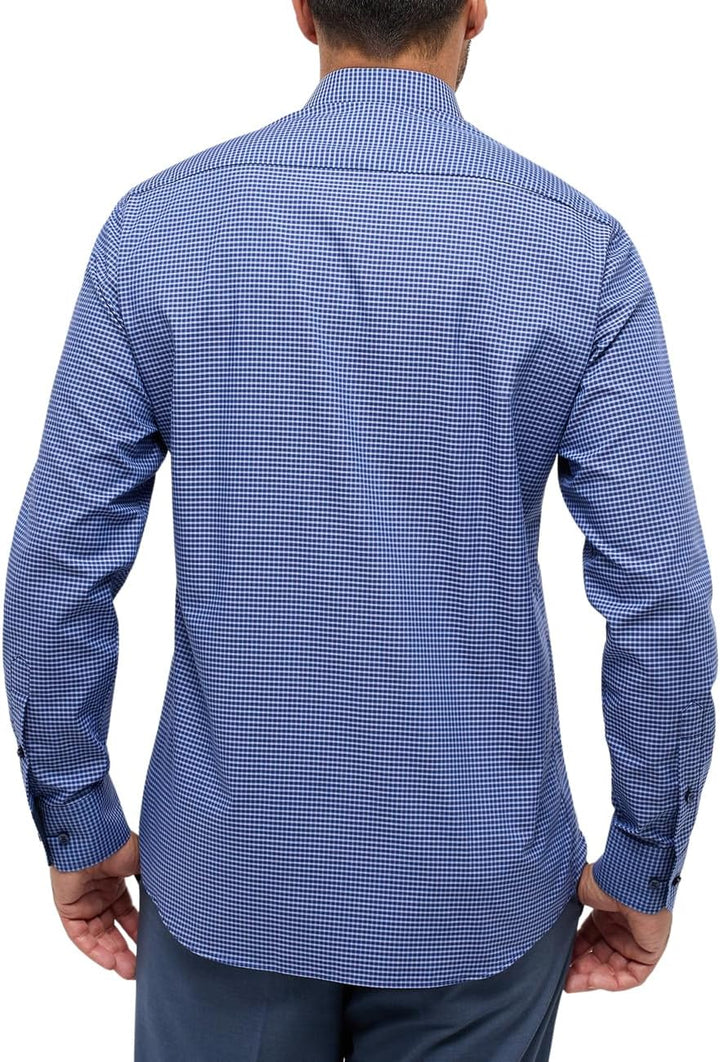 ETERNA Herren Popeline Hemd MODERN FIT 38 Kragen / 67 Ärmel Navy, 38 Kragen / 67 Ärmel Navy