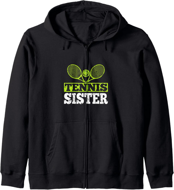 Tennis Schwester Geschenk für Tennisspieler Mädchen Kapuzenjacke