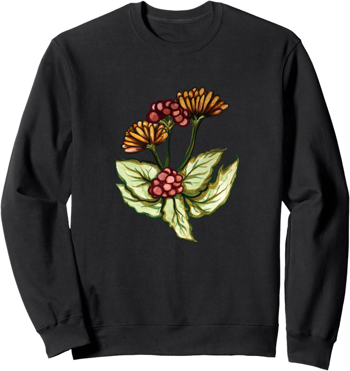 Vintage-Herbstblumen-Aquarell-Kunstwerk. Sweatshirt