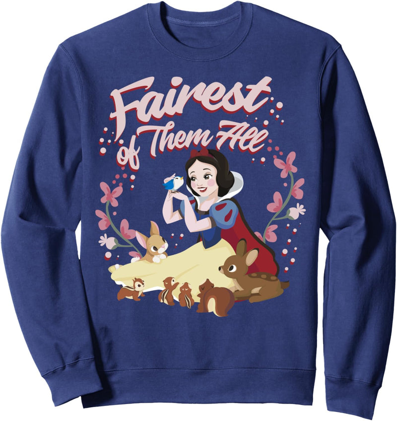 Disney Snow White Fairest Of Them All Cartoon Portrait Sweatshirt