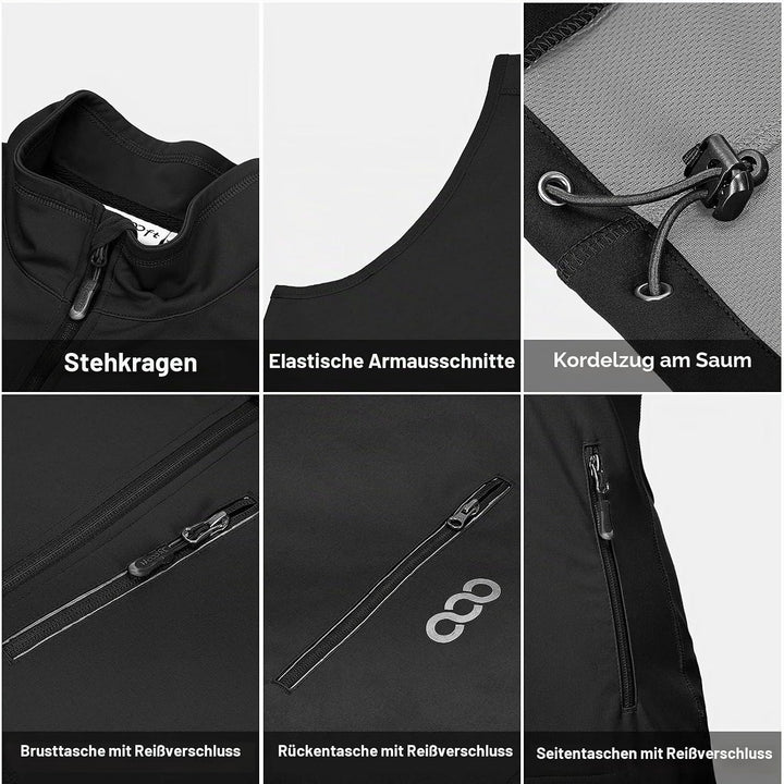 33,000ft Damen Leichte Laufweste Outdoor Softshell Weste Frau Ärmellose Jacke Winddichte Wasserdicht