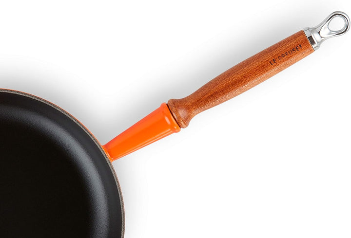 Le Creuset Gusseisen-Bratpfanne mit Holzgriff, Rund, Ø 24 cm, Für alle Herdarten inkl. Induktion gee