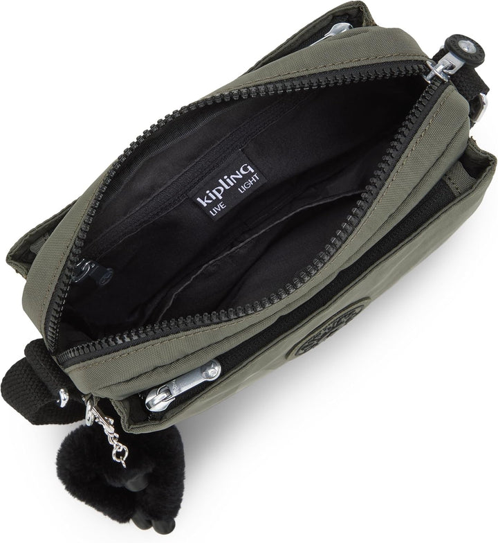 Kipling Damen Abanu Crossbody, Green Moss, 20x13.5x7.5 cm (B x H T) EU, Green Moss