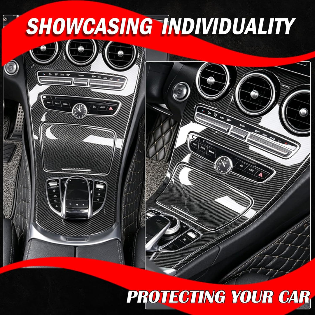 METYOUCAR ABS-Konsole Gear Panel Frame Cover Trim für C-Klasse W205 2015-2018, GLC X253 2016-2019 (K