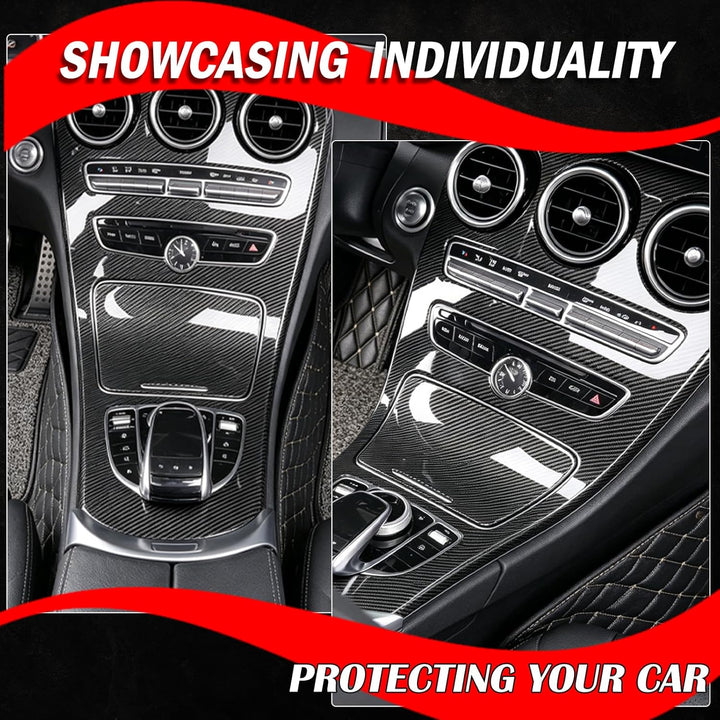 METYOUCAR ABS-Konsole Gear Panel Frame Cover Trim für C-Klasse W205 2015-2018, GLC X253 2016-2019 (K