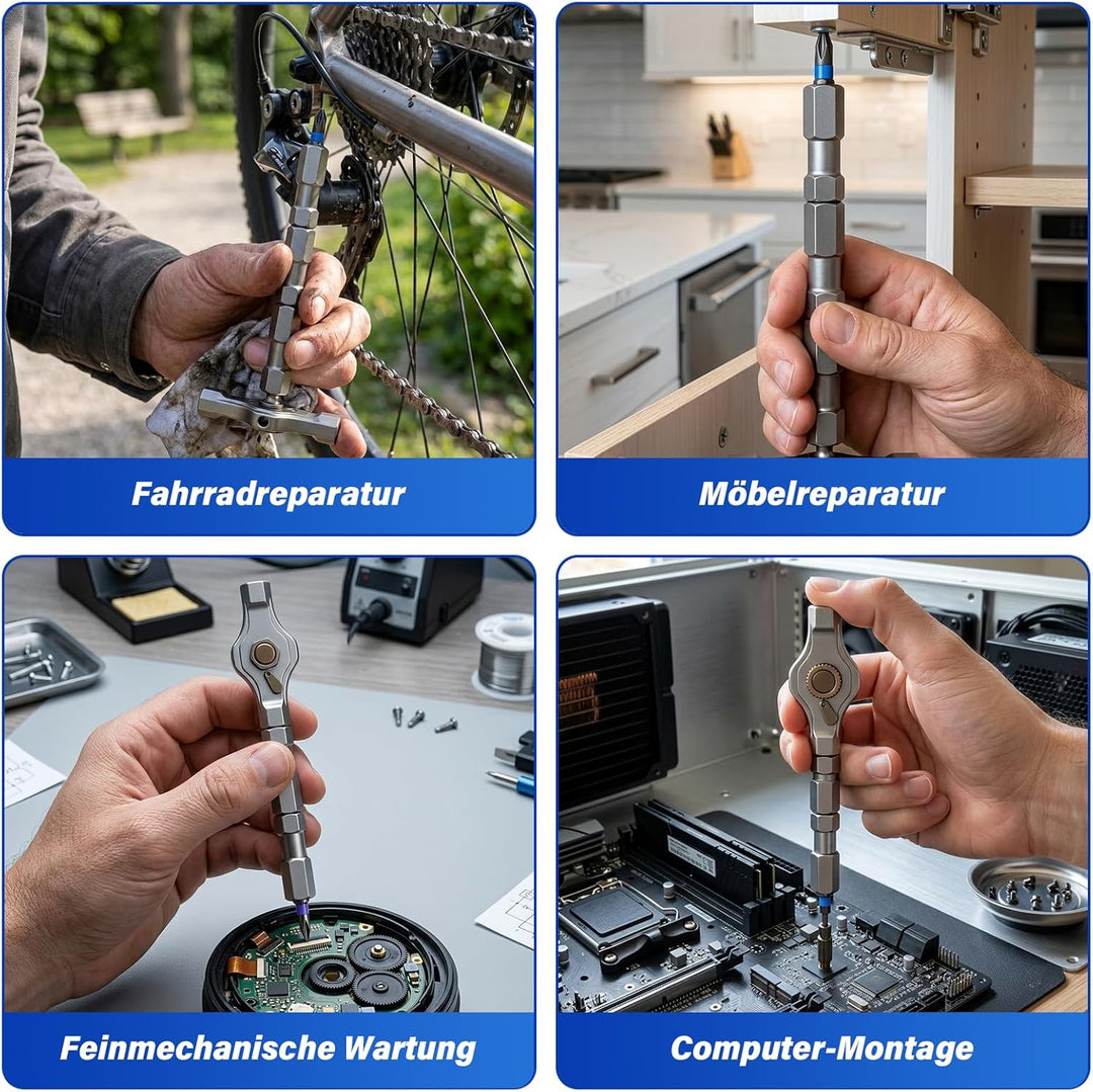 42-in-1 Magnetisches Schraubendreher-Set, Multi-Bit-Magnetschraubendreher-Set mit Abnehmbarem Ratsch