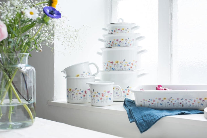 Riess, 0125-070, Fleischtopf mit Deckel, Durchmesser 22 cm, Inhalt 4.5 Liter, Country, SONDERDEKOR F