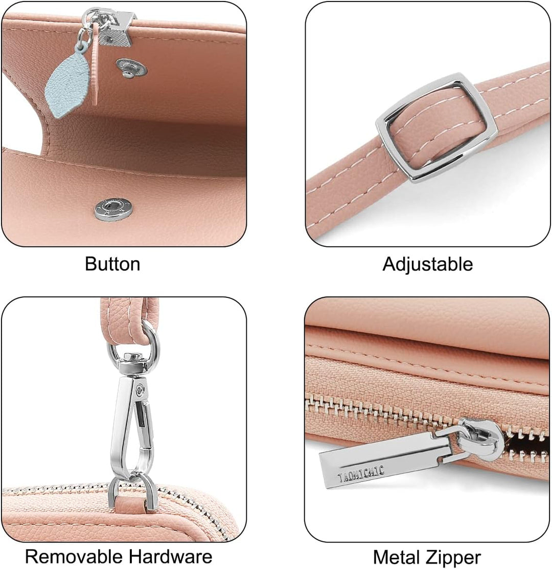 HNOOM Handytasche zum Umhängen RFID Schutz Geldbeutel Damen Umhängetasche Klein Crossbody Handytasch