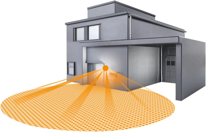 Steinel Aussenwandleuchte L 400 S Weiss, 240° Bewegungsmelder, Max. 12 m Reichweite, klassisch, mund