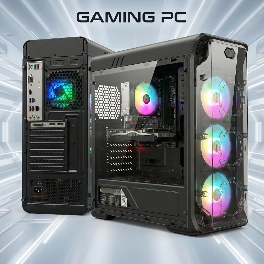 STGsivir Gaming PC, GeForce RTX 2060 Super 8GB GDDR6,Ryzen 5 5500 bis zu 4.2 Ghz,32G DDR4,1TB SSD,WL
