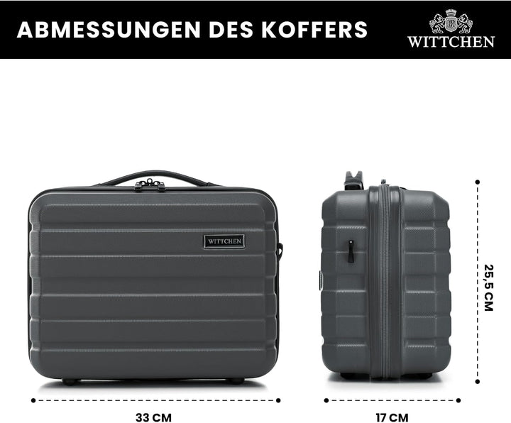 WITTCHEN COMODO Line Koffer Handgepäck Gepäck-Set aus ABS Teleskopgriff TSA Schloss 4 Doppelräder Du