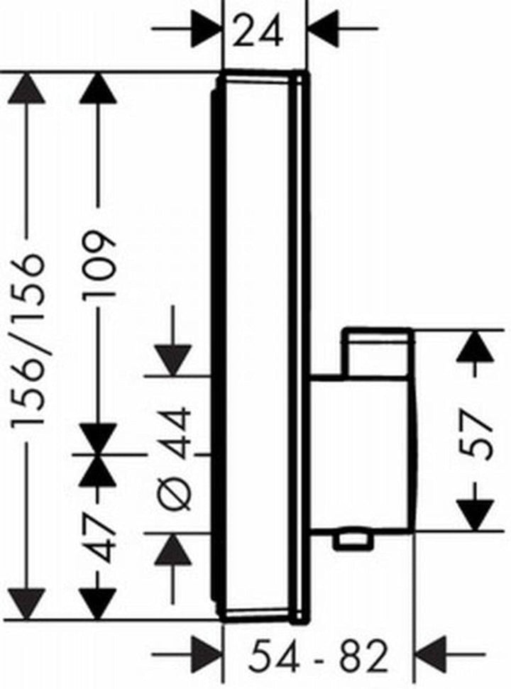 hansgrohe ShowerSelect Glas Unterputz Thermostat, für 2 Funktionen, Weiss/Chrom Thermostat Weiss/Chr