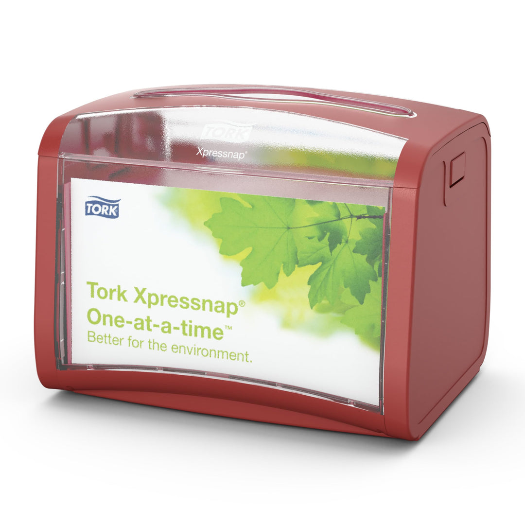 Tork Xpressnap Tischspender Rot N4, Signature Linie, 15,5 cm × 20,1 cm × 15,0 cm, 272612 (x4), Rot