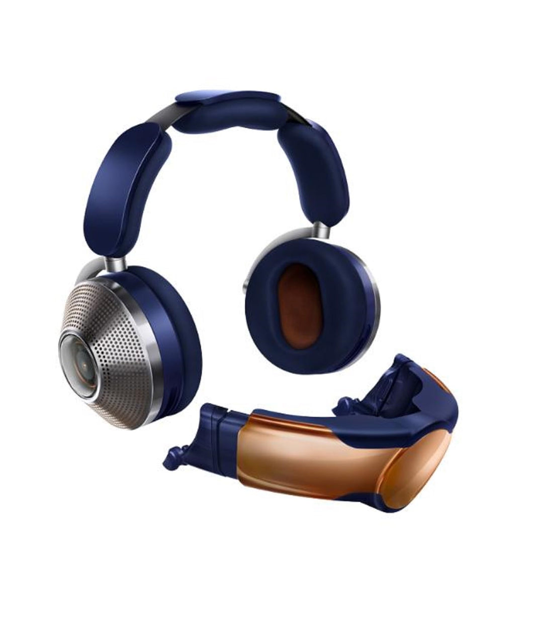 Dyson Zone Absolute Bluetooth Kopfhörer Kabellos mit Luftreinigungsfunktion Nachtblau/Kupfer, Headph