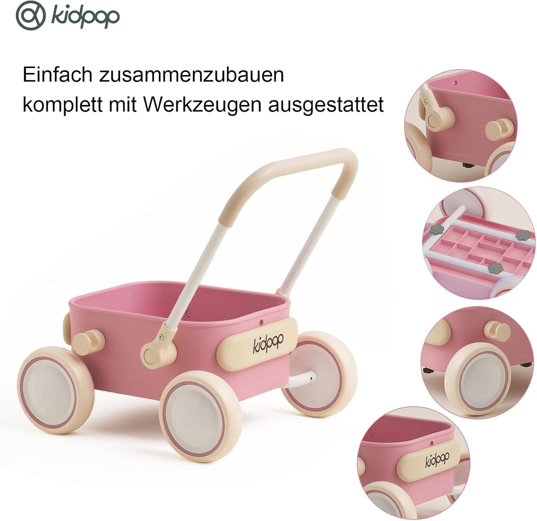 Kidpop PULA Schiebewagen für Babys, Balance-Lauflernwagen für Jungen & Mädchen, ab 7 Monaten bis 3 J