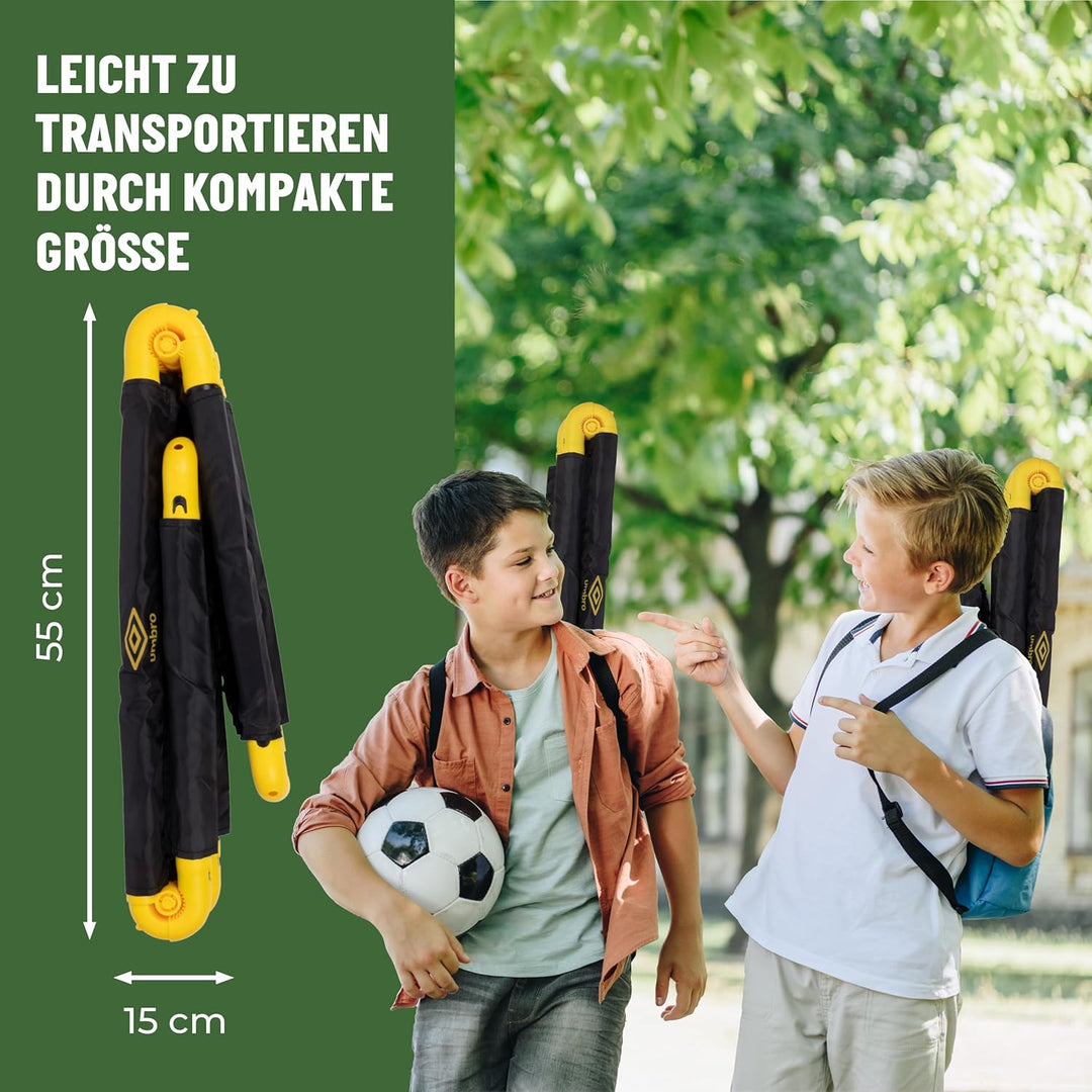 Umbro Fussballtor - Fussballtor 50 x 44 x 44 cm - Faltbares fussball Tor - Fussballtore für Garten K