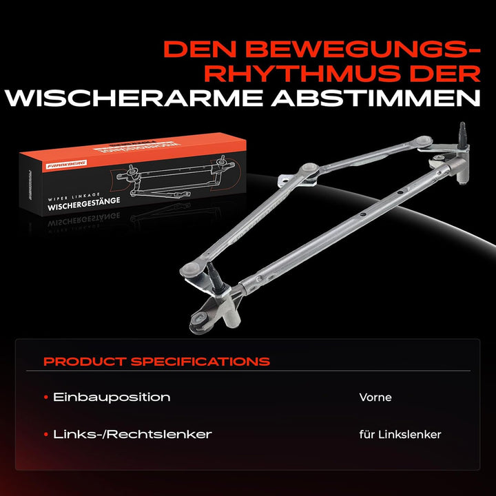 Frankberg 1x Scheibenwischer Wischergestänge ohne Motor Vorne Kompatibel mit Signum Stufenheck 2003-