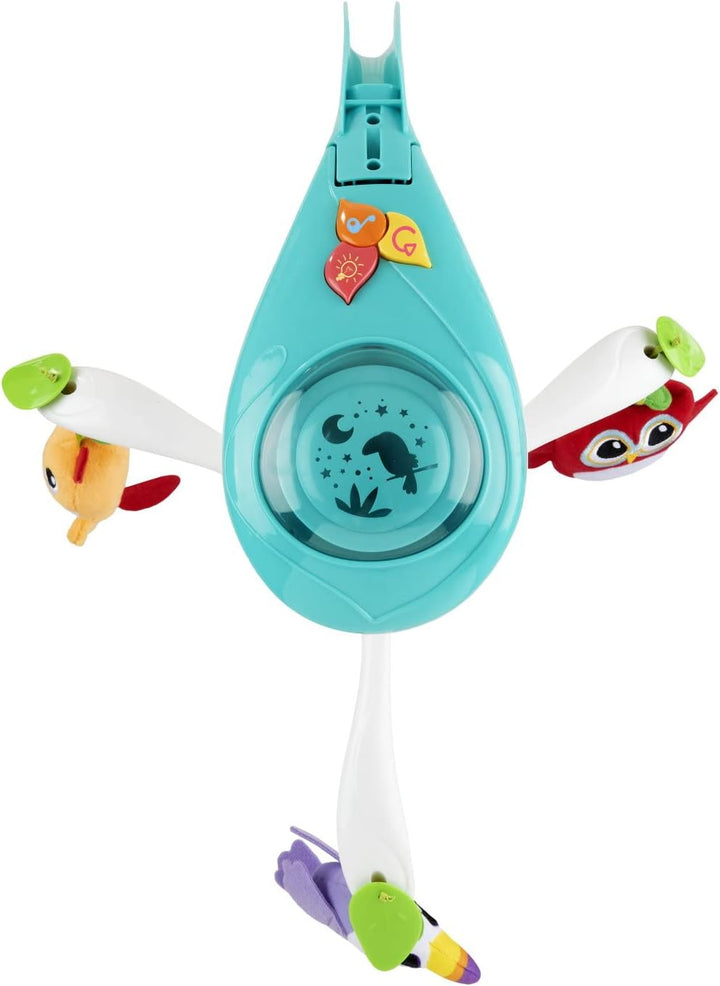 Chicco Magic Forest Baby Mobile mit Musik und Licht, Elektronische Spieluhr mit entspannender Musik