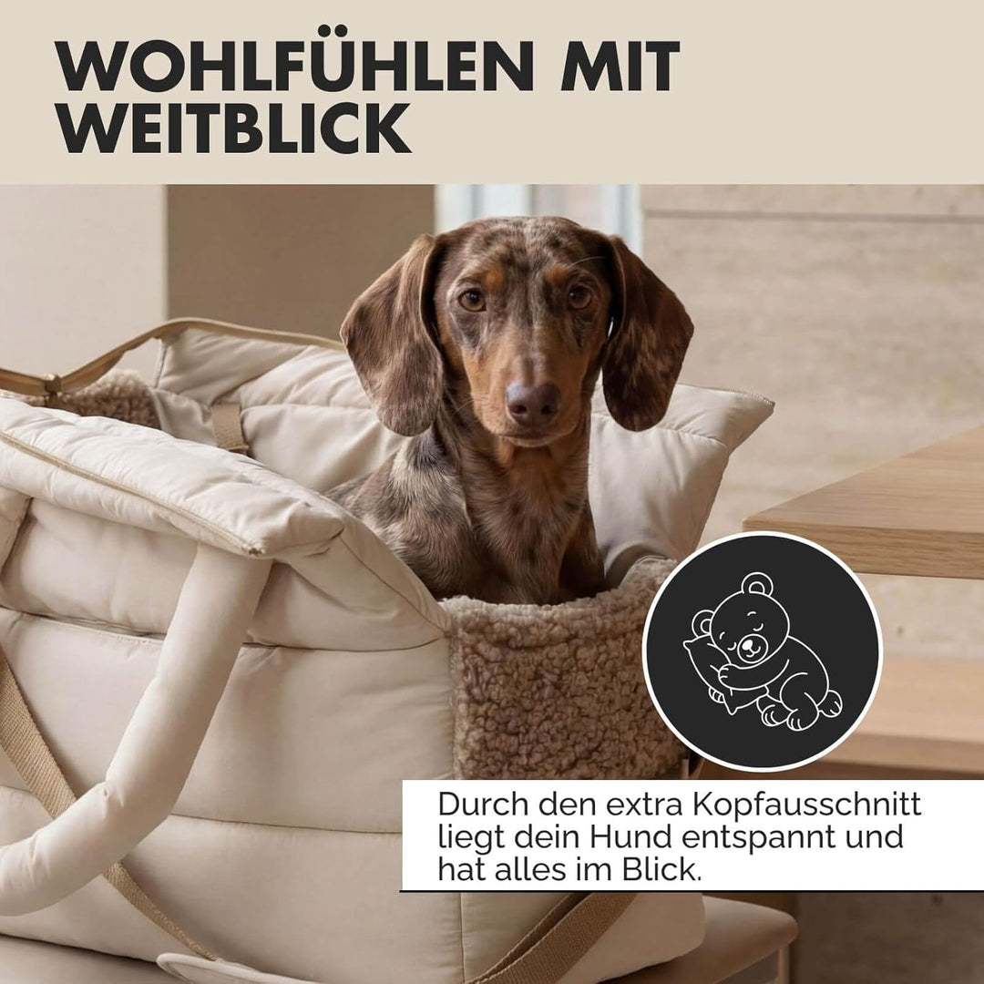 Hundetragetasche SARA | stilvolle Hundetragetasche für kleine Hunde | Wind- & wasserabweisend | Tedd