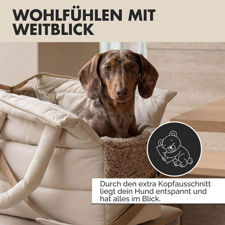 Hundetragetasche SARA | stilvolle Hundetragetasche für kleine Hunde | Wind- & wasserabweisend | Tedd